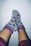 Laundry B Terry & Wool Luxury Socks Dotty Amethyst Grey